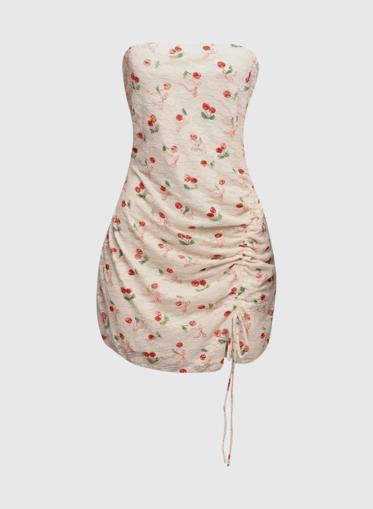 Little Miss Cherry Ruched Dress