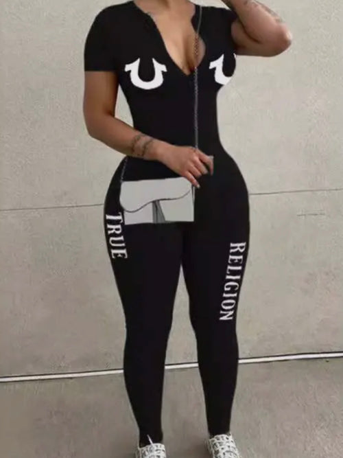 Icon Print Jumpsuit
